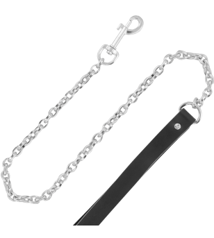 DARKNESS - COLLIER EN CUIR DE HAUTE QUALITÉ AVEC LAISSE