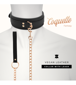 COQUETTE CHIC DESIRE - COLLIER FANTAISIE EN CUIR VÉGAN AVEC BRACELET ET DOUBLURE EN NÉOPRÈNE