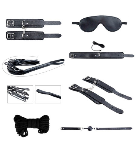 ALIVE - KIT SECRET DESIRES 7 PIÈCES BDSM NOIR