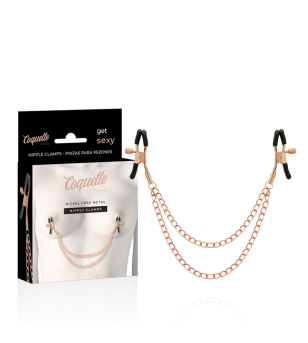 COQUETTE CHIC DESIRE - PINCES METELONS FANTAISIE EN MÉTAL AVEC CHAÎNE