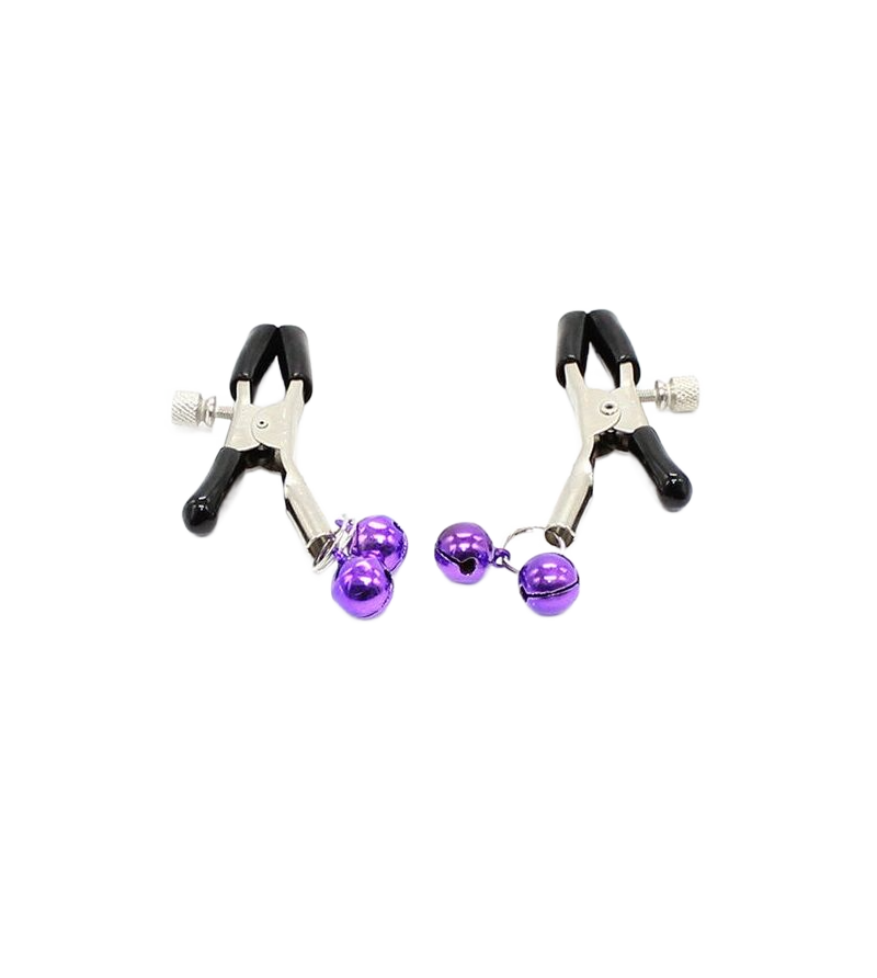 OHMAMA FETISH - Pinces à tétons AVEC CLOCHE LILAS