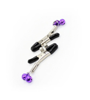 OHMAMA FETISH - Pinces à tétons AVEC CLOCHE LILAS