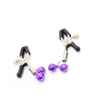 OHMAMA FETISH - Pinces à tétons AVEC CLOCHE LILAS