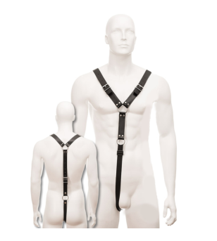 HARNAIS CUIR HOMME NOIR