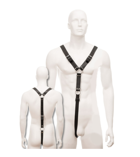 HARNAIS CUIR HOMME NOIR