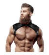 FETISH SUBMISSIVE ATTITUDE - HARNAIS DE COU RÉGLABLE EN ÉCO-CUIR POUR HOMMES BRIGADE