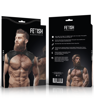 FETISH SUBMISSIVE ATTITUDE - HARNAIS DE COU RÉGLABLE EN ÉCO-CUIR POUR HOMMES BRIGADE