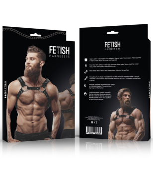 FETISH SUBMISSIVE ATTITUDE - HARNAIS DE POITRINE EN ÉCO-CUIR POUR HOMMES AVEC CLOUS