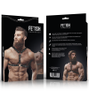 FETISH SUBMISSIVE ATTITUDE - HARNAIS DE POITRINE EN ÉCO-CUIR AVEC DOUBLE SUPPORT ET CLOUS POUR HOMMES