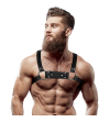 FETISH SUBMISSIVE ATTITUDE - HARNAIS DE POITRINE BULLDOG EN CUIR ÉCOLOGIQUE POUR HOMMES TAILLE M/L
