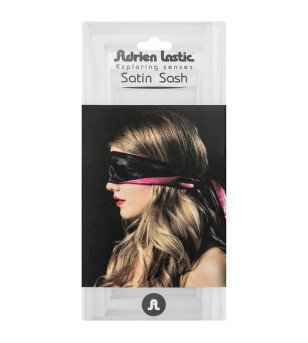 ADRIEN LASTIC - BANDAGE RÉVERSIBLE SATIN ROSE/NOIR