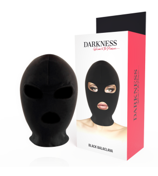 DARKNESS - MASQUE DE SOUMISSION BDSM BOUCHE ET YEUX NOIR