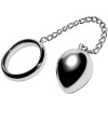 METAL HARD - ANNEAU PÉNIEN 50MM + CHAÎNE AVEC BILLE MÉTALLIQUE