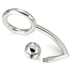 METAL HARD - ANNEAU COCK RING AVEC CROCHET INTRUS ANAL 45MM