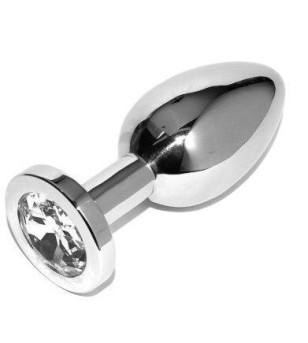 METAL HARD - PLUG ANAL DIAMANT TRANSPARENT PETIT 5,71CM