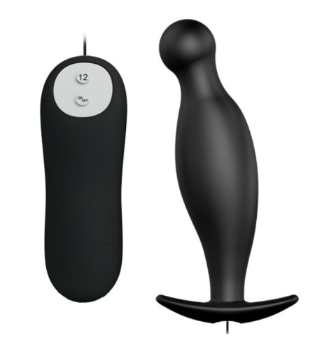 PRETTY LOVE - PLUG ANAL EN SILICONE 12 MODES DE VIBRATION NOIR