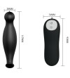 PRETTY LOVE - PLUG ANAL EN SILICONE 12 MODES DE VIBRATION NOIR