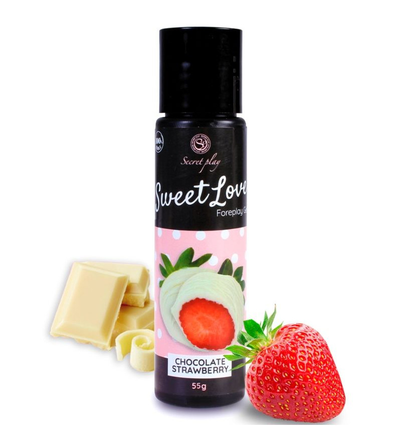 SECRETPLAY - GEL SWEET LOVE FRAISE ET CHOCOLAT BLANC 60 ML