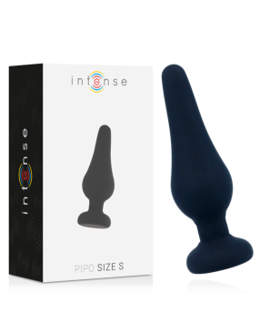 INTENSE - PLUG ANAL PIPO S SILICONE NOIR 9,8 CM