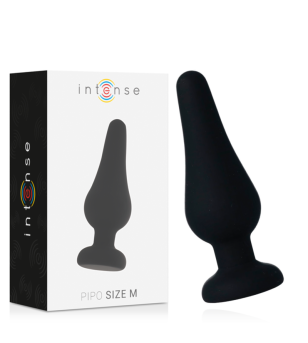 INTENSE - PLUG ANAL PIPO M SILICONE NOIR 11 CM