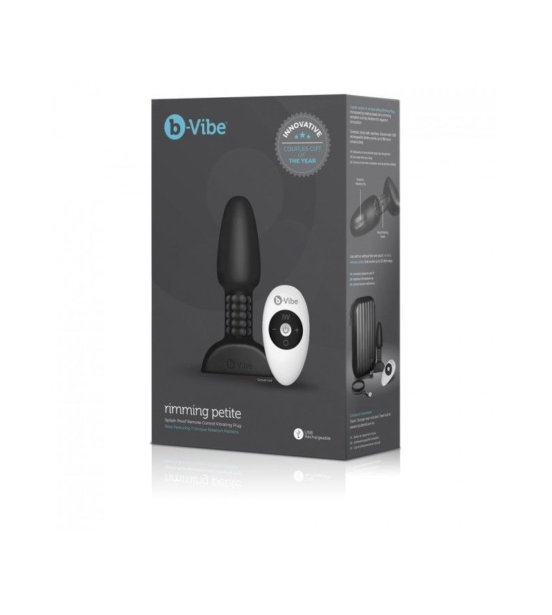 B-VIBE - RIMMING TÉLÉCOMMANDE PLUG ANAL PETITE NOIR