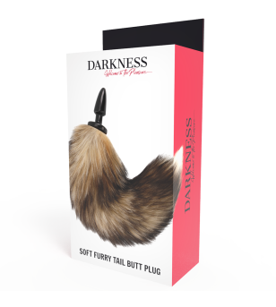 DARKNESS - QUEUE NATURELLE AVEC PLUG ANAL EN SILICONE 10 CM