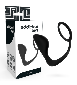 ADDICTED TOYS - PLUG ANAL AVEC ANNEAU PÉNIS NOIR