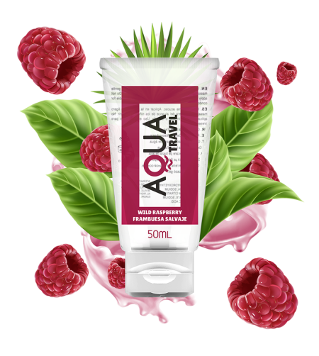 AQUA TRAVEL - LUBRIFIANT A BASE D''EAU SAVEUR FRAMBOISE SAUVAGE - 50 ML