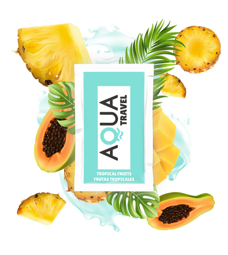 AQUA TRAVEL - LUBRIFIANT À BASE D'EAU SAVEUR FRUITS TROPICAUX 6 ML