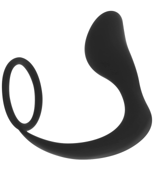 OHMAMA - PLUG ANAL EN SILICONE AVEC ANNEAU 10,5 CM