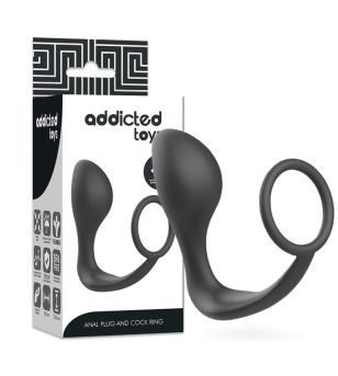 ADDICTED TOYS - PLUG ANAL AVEC ANNEAU EN SILICONE NOIR