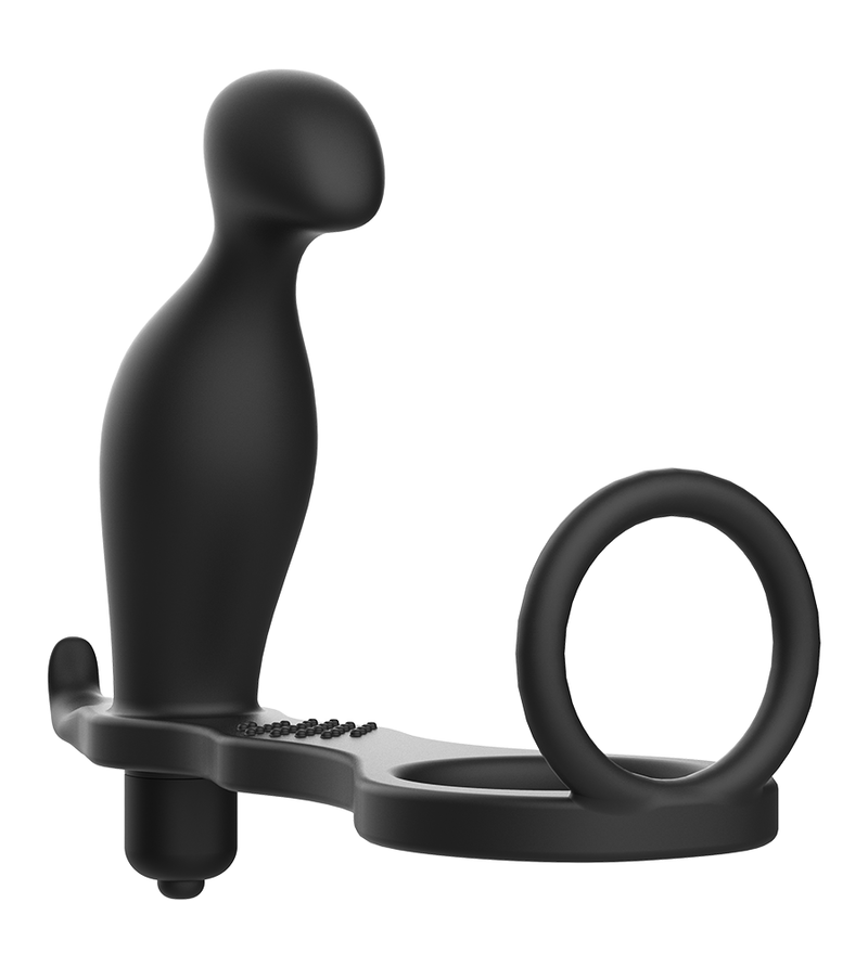 ADDICTED TOYS - PLUG ANAL AVEC ANNEAU EN SILICONE NOIR 12 CM