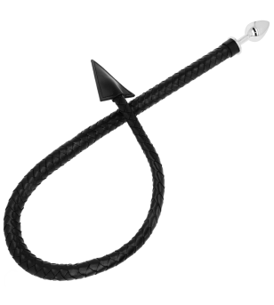 OHMAMA FETISH DEVIL''S TAIL CUIR  MÉTAL PLUG ANAL 7 CM