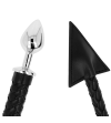 OHMAMA FETISH DEVIL''S TAIL CUIR  MÉTAL PLUG ANAL 7 CM