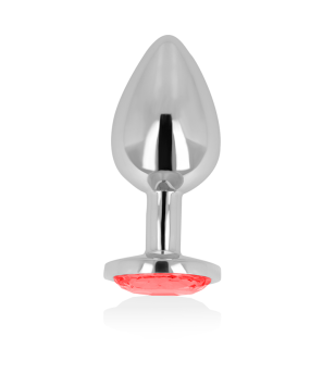 OHMAMA - PLUG ANAL AVEC CRISTAL ROUGE 9 CM