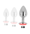 OHMAMA - PLUG ANAL AVEC CRISTAL ROUGE 9 CM