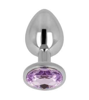 OHMAMA - PLUG ANAL AVEC CRISTAL VIOLET 9 CM