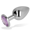 OHMAMA - PLUG ANAL AVEC CRISTAL VIOLET 9 CM