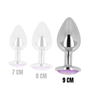 OHMAMA - PLUG ANAL AVEC CRISTAL VIOLET 9 CM