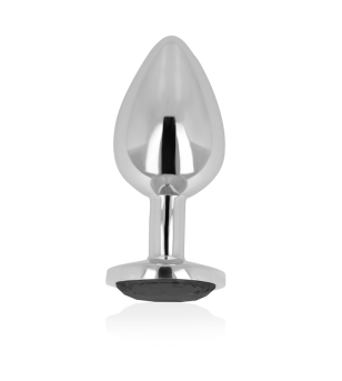 OHMAMA - PLUG ANAL AVEC CRISTAL NOIR 8 CM