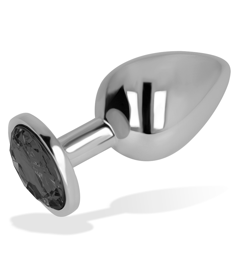 OHMAMA - PLUG ANAL AVEC CRISTAL NOIR 8 CM