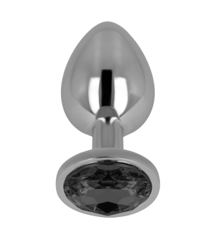 OHMAMA - PLUG ANAL AVEC CRISTAL NOIR 9 CM