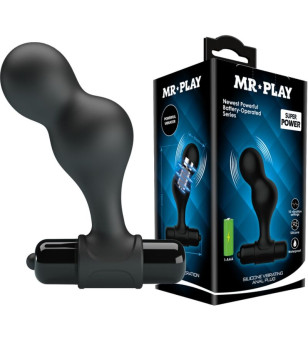 MR PLAY - PLUG ANAL VIBRATEUR EN SILICONE NOIR