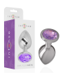 INTENSE - PLUG ANAL EN MÉTAL ALUMINIUM AVEC CRISTAL VIOLET TAILLE M