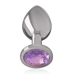 INTENSE - PLUG ANAL EN MÉTAL ALUMINIUM AVEC CRISTAL VIOLET TAILLE M