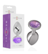 INTENSE - PLUG ANAL EN MÉTAL ALUMINIUM AVEC CRISTAL VIOLET TAILLE L