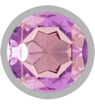 INTENSE - PLUG ANAL EN MÉTAL ALUMINIUM AVEC CRISTAL VIOLET TAILLE L