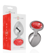 INTENSE - PLUG ANAL EN MÉTAL ALUMINIUM AVEC CRISTAL ROUGE TAILLE L