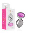 INTENSE - PLUG ANAL EN MÉTAL ALUMINIUM AVEC CRISTAL ROSE TAILLE S