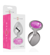 INTENSE - PLUG ANAL EN MÉTAL ALUMINIUM AVEC CRISTAL ROSE TAILLE M